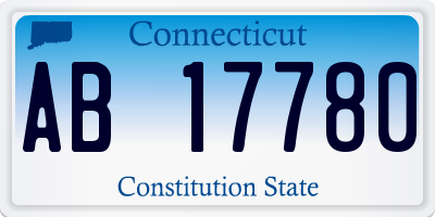 CT license plate AB17780