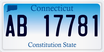 CT license plate AB17781