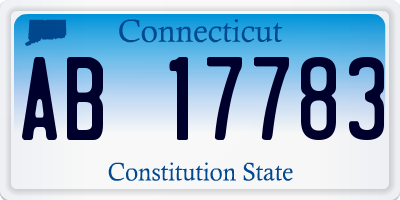 CT license plate AB17783