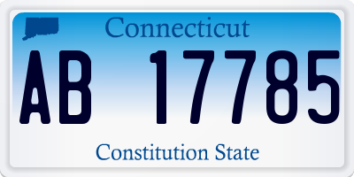 CT license plate AB17785