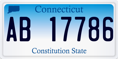 CT license plate AB17786