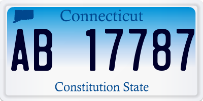 CT license plate AB17787