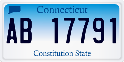 CT license plate AB17791