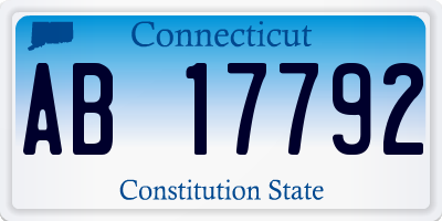 CT license plate AB17792