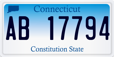 CT license plate AB17794