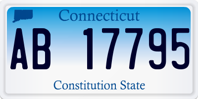 CT license plate AB17795