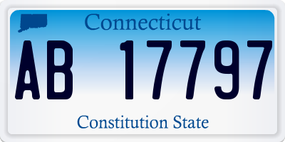 CT license plate AB17797