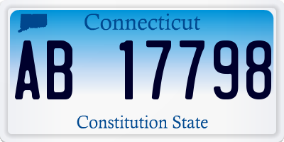 CT license plate AB17798