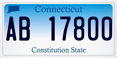 CT license plate AB17800