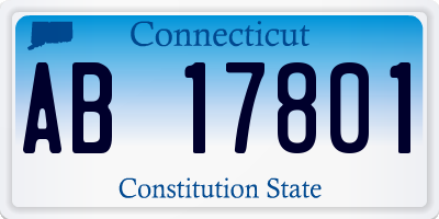 CT license plate AB17801