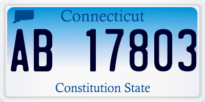 CT license plate AB17803