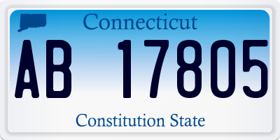 CT license plate AB17805