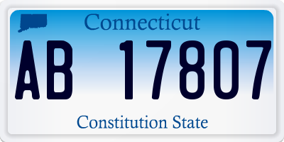 CT license plate AB17807