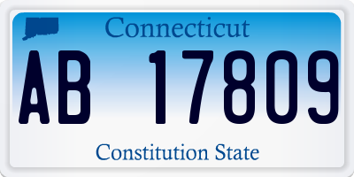 CT license plate AB17809