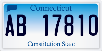 CT license plate AB17810