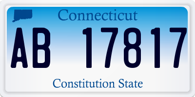 CT license plate AB17817