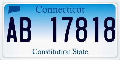 CT license plate AB17818