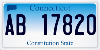 CT license plate AB17820