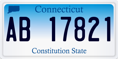 CT license plate AB17821