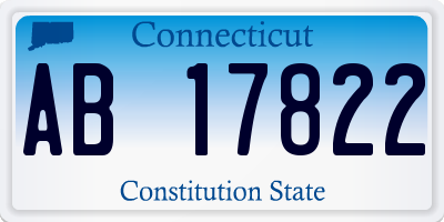 CT license plate AB17822