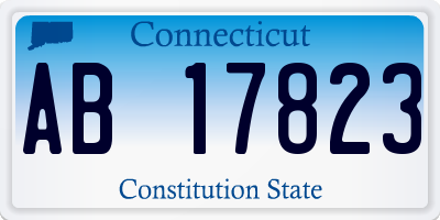 CT license plate AB17823