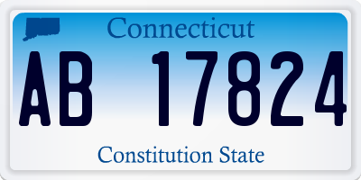 CT license plate AB17824