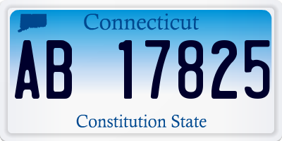 CT license plate AB17825