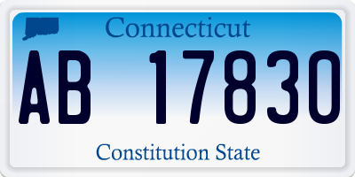 CT license plate AB17830