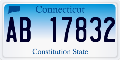 CT license plate AB17832