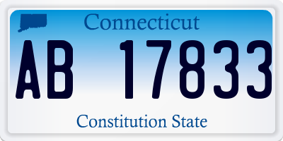 CT license plate AB17833