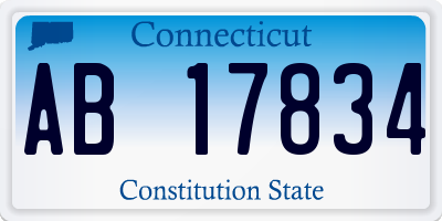 CT license plate AB17834