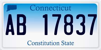 CT license plate AB17837