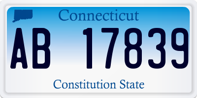 CT license plate AB17839