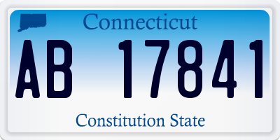 CT license plate AB17841