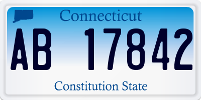 CT license plate AB17842