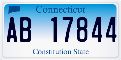 CT license plate AB17844