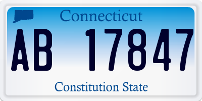 CT license plate AB17847