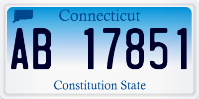 CT license plate AB17851