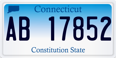 CT license plate AB17852