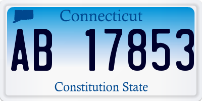 CT license plate AB17853