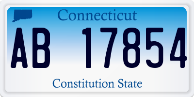 CT license plate AB17854