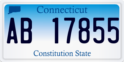 CT license plate AB17855