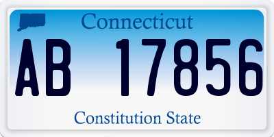 CT license plate AB17856