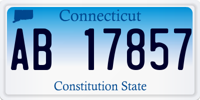 CT license plate AB17857