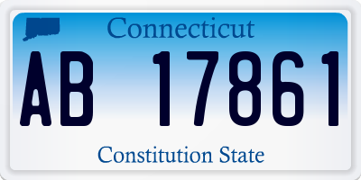 CT license plate AB17861