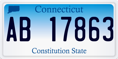 CT license plate AB17863