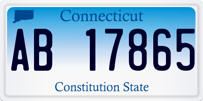 CT license plate AB17865