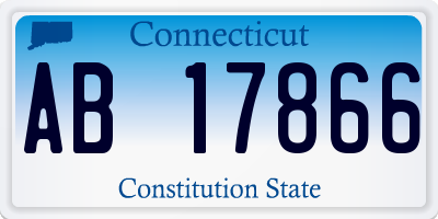 CT license plate AB17866