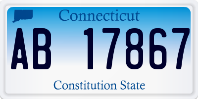 CT license plate AB17867