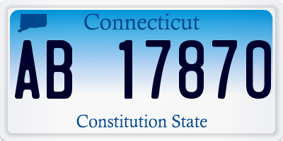 CT license plate AB17870